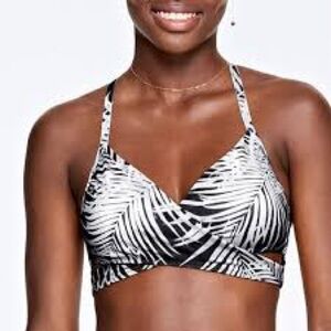 PINK Victoria's Secret Black and White Sports Bra